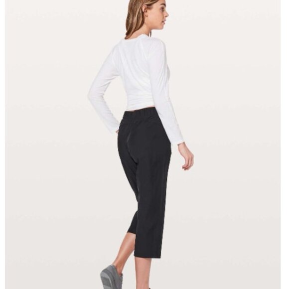 Lululemon Next Move Crop - Black- 6 - Picture 2 of 13
